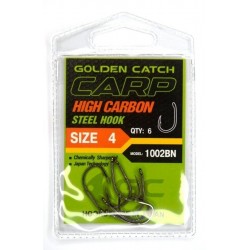 Гачки для риби, GC Carp 1002, 6шт/уп, колір BN, розмір №4